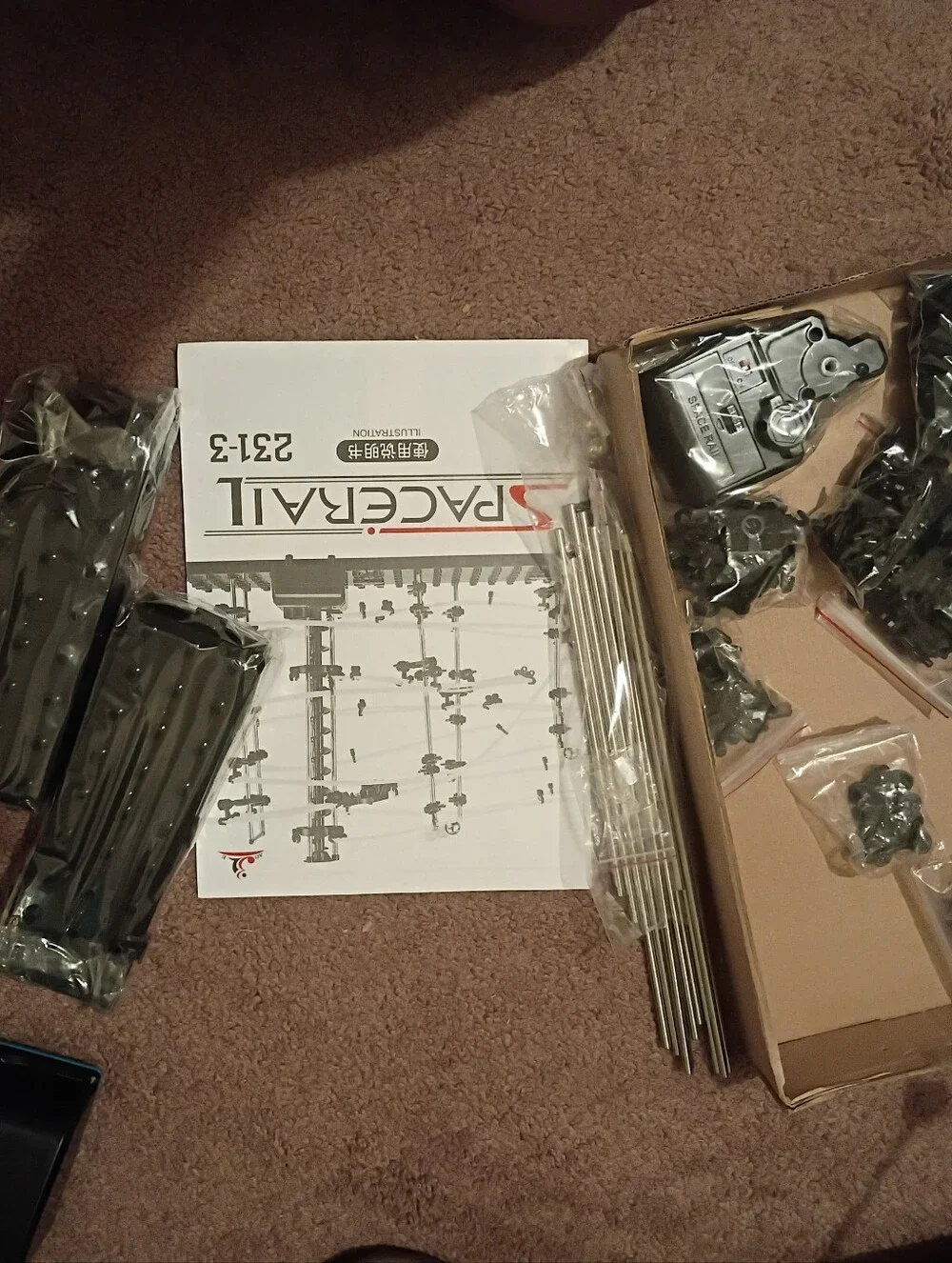 Space Rail Marble Run Track Set - Black & White